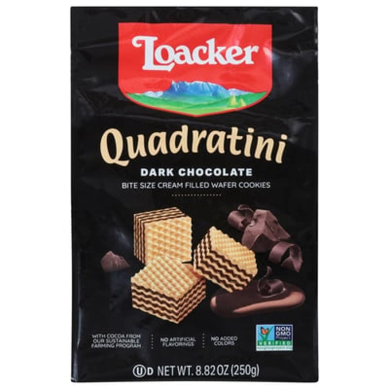 Bite Size Wafers Quadratini Dark Chocolate 250g